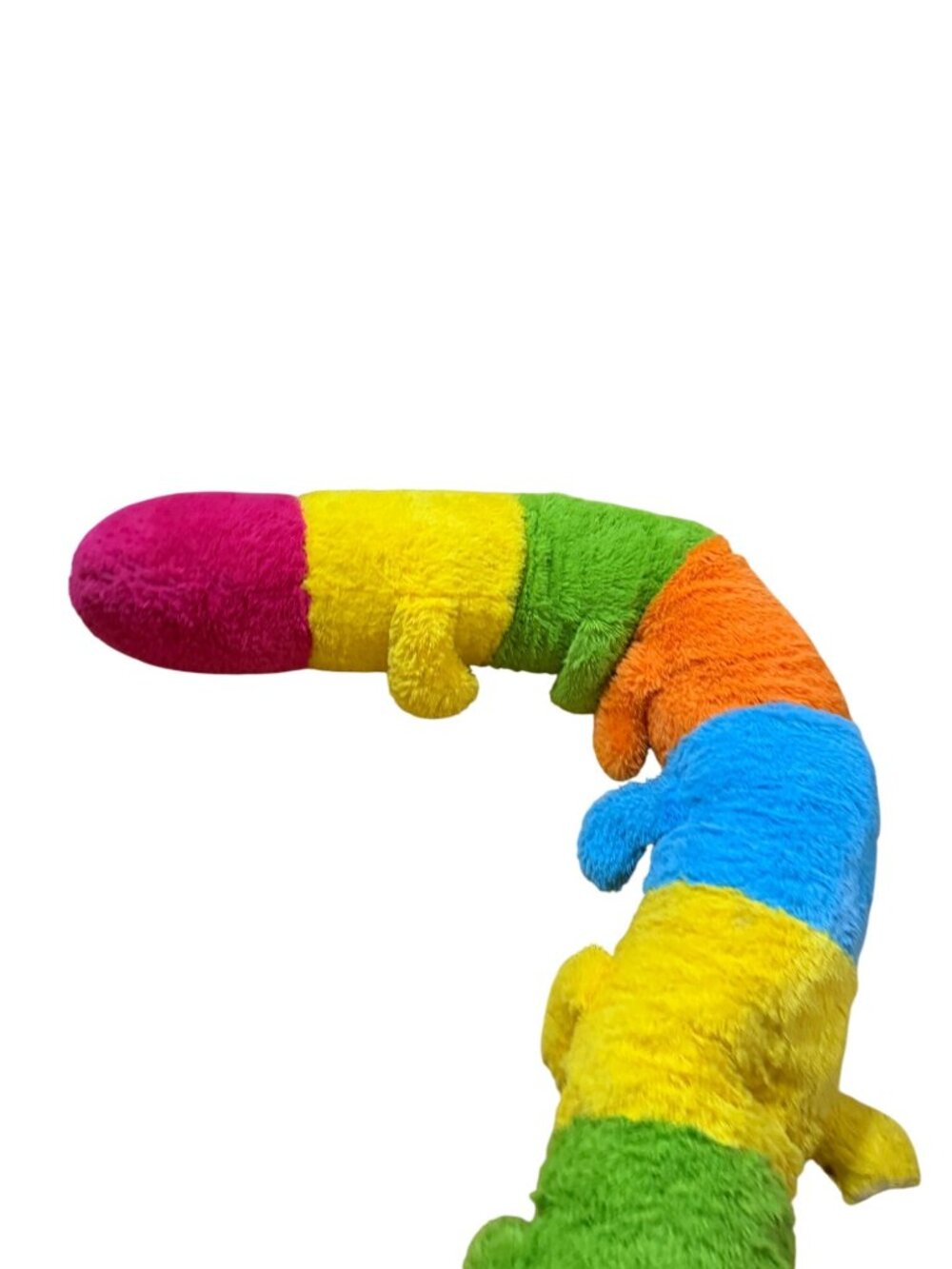 Toys R Us Jumbo Rainbow Plush Caterpillar Toy Approx 8 Feet Long Soft Stuffed An - Picture 4 of 5